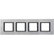Рамка 4-постовая серебристый алюминий Unica Class MGU68.008.7A1
