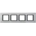 Рамка 4-постовая серебристый алюминий Unica Class MGU68.008.7A1