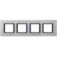 Рамка 4-постовая серебристый алюминий Unica Class MGU68.008.7A1