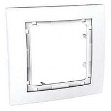 Наборная рамка 1-постовая белая Unica Colors MGU4.002.18