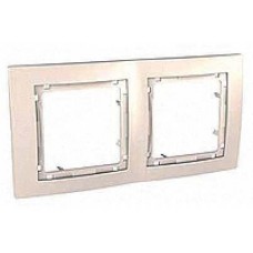Наборная рамка 2-постовая слоновая кость Unica Colors MGU4.004.25