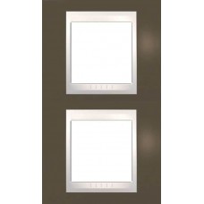 Рамка двомісна Unica Plus. Колір Какао MGU6.004V.571