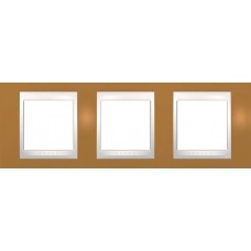 Рамка трехместная Unica Plus. Цвет Оранжевый MGU6.006.569