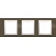 Рамка тримісна Unica Plus. Колір Какао MGU6.006.571