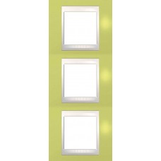Рамка тримісна Unica Plus. Колір Зелене яблуко MGU6.006V.563