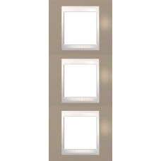 Рамка 3-місна Unica Plus. Колір Коричневий MGU6.006V.574