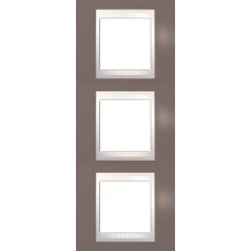 Рамка трехместная Unica Plus. Цвет Лиловый MGU6.006V.576