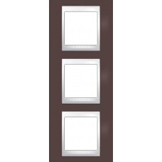 MGU6.006V.872 Рамка 3-місна Unica Plus. Колір Гранат