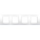 Рамка четырехместная Unica Plus. Цвет Белый MGU6.008.18