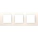 Рамка 3-местная Unica Quadro. Цвет Слоновая кость MGU2.706.25