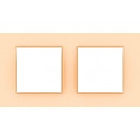 Рамка двомісна Unica Quadro. Колір Рожево-перловий MGU4.704.37