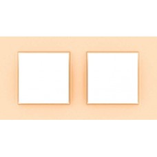Рамка двомісна Unica Quadro. Колір Рожево-перловий MGU4.704.37