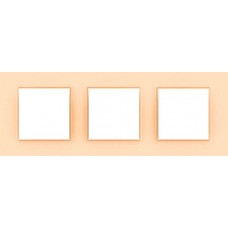 Рамка трехместная Unica Quadro. Цвет Розово-жемчужный MGU4.706.37