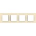 MGU4.708.35 Рамка 4-местная Unica Quadro. Цвет Серо-жемчужный