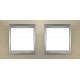 Рамка двухместная Unica Top. Цвет Титановый/Алюминий MGU66.004.095