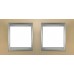 Рамка 2-местная Unica Top. Цвет Оникс медный/Алюминий MGU66.004.096
