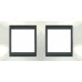Рамка 2-местная Unica Top. Цвет Белоснежный/Графит MGU66.004.292
