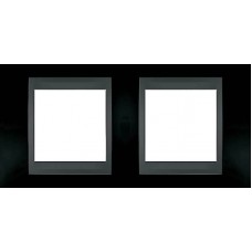 Рамка двухместная Unica Top. Цвет Черный родий/Графит MGU66.004.293
