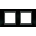 Рамка 2-местная Unica Top. Цвет Черный родий/Графит MGU66.004.293