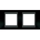 Рамка двухместная Unica Top. Цвет Черный родий/Графит MGU66.004.293