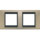 Рамка двухместная Unica Top. Цвет Титановый/Графит MGU66.004.295