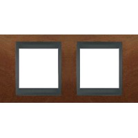 Рамка двухместная Unica Top. Цвет Черешня/Графит MGU66.004.2M2