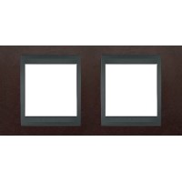 Рамка двухместная Unica Top. Цвет Табак/Графит MGU66.004.2M4