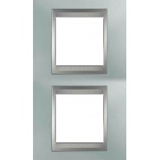 Рамка двомісна Unica Top. Колір Смарагдовий/Алюміній MGU66.004V.094