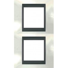 Рамка двомісна Unica Top. Колір Білосніжний/Графіт MGU66.004V.292