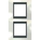 Рамка двухместная Unica Top. Цвет Белоснежный/Графит MGU66.004V.292