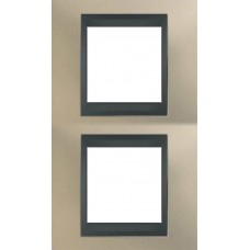 Рамка двомісна Unica Top. Колір Титановий/Графіт MGU66.004V.295