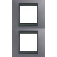 Рамка двухместная Unica Top. Цвет Голубой берилл/Графит MGU66.004V.298