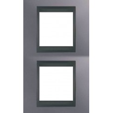 Рамка двомісна Unica Top. Колір Блакитний берил/Графіт MGU66.004V.298