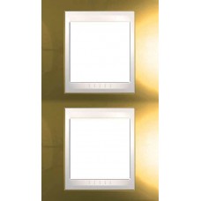 Рамка 2-місна Unica Top. Колір Золото/Слонова кістка MGU66.004V.504