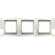 Рамка трехместная Unica Top. Цвет Белоснежный/Алюминий MGU66.006.092