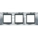 Рамка тримісна Unica Top. Колір Блискучий хром/Графіт MGU66.006.210