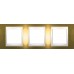 Рамка 3-місна Unica Top. Колір Золото/Слонова кістка MGU66.006.504