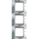 Рамка трехместная Unica Top. Цвет Блестящий хром/Алюминий MGU66.006V.010