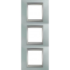 Рамка тримісна Unica Top. Колір Смарагдовий/Алюміній MGU66.006V.094