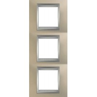 Рамка трехместная Unica Top. Цвет Титановый/Алюминий MGU66.006V.095