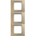Рамка 3-місна Unica Top. Колір Онікс Мідний/Алюміній MGU66.006V.096