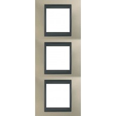 Рамка тримісна Unica Top. Колір Матовий Нікель/Графіт MGU66.006V.239