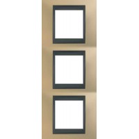 Рамка трехместная Unica Top. Цвет Оникс медный/Графит MGU66.006V.296