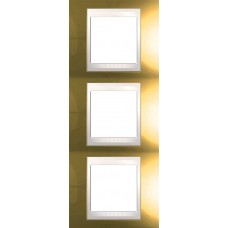 Рамка тримісна Unica Top. Колір Золото/Слонова кістка MGU66.006V.504