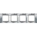 Рамка 4-местная Unica Top. Цвет Блестящий хром/Алюминий MGU66.008.010