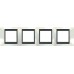 Рамка 4-місна Unica Top. Колір Білосніжний/Графіт MGU66.008.292