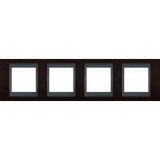 Рамка чотиримісна Unica Top. Колір Венге/Графіт MGU66.008.2M3