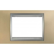 Рамка 3-модульная Итальянский дизайн Unica Top. Цвет Оникс медный/Алюминий MGU66.103.096