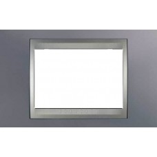 Рамка 3-модульная Итальянский дизайн Unica Top. Цвет Голубой берилл/Алюминий MGU66.103.098