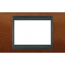 Рамка 3-модульная Итальянский дизайн Unica Top. Цвет Черешня/Графит MGU66.103.2M2